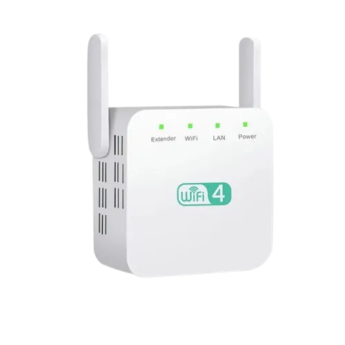 WifiBoost WiFi repeater – eliminate dead spots, boost speed up to 300Mbps, plug and play